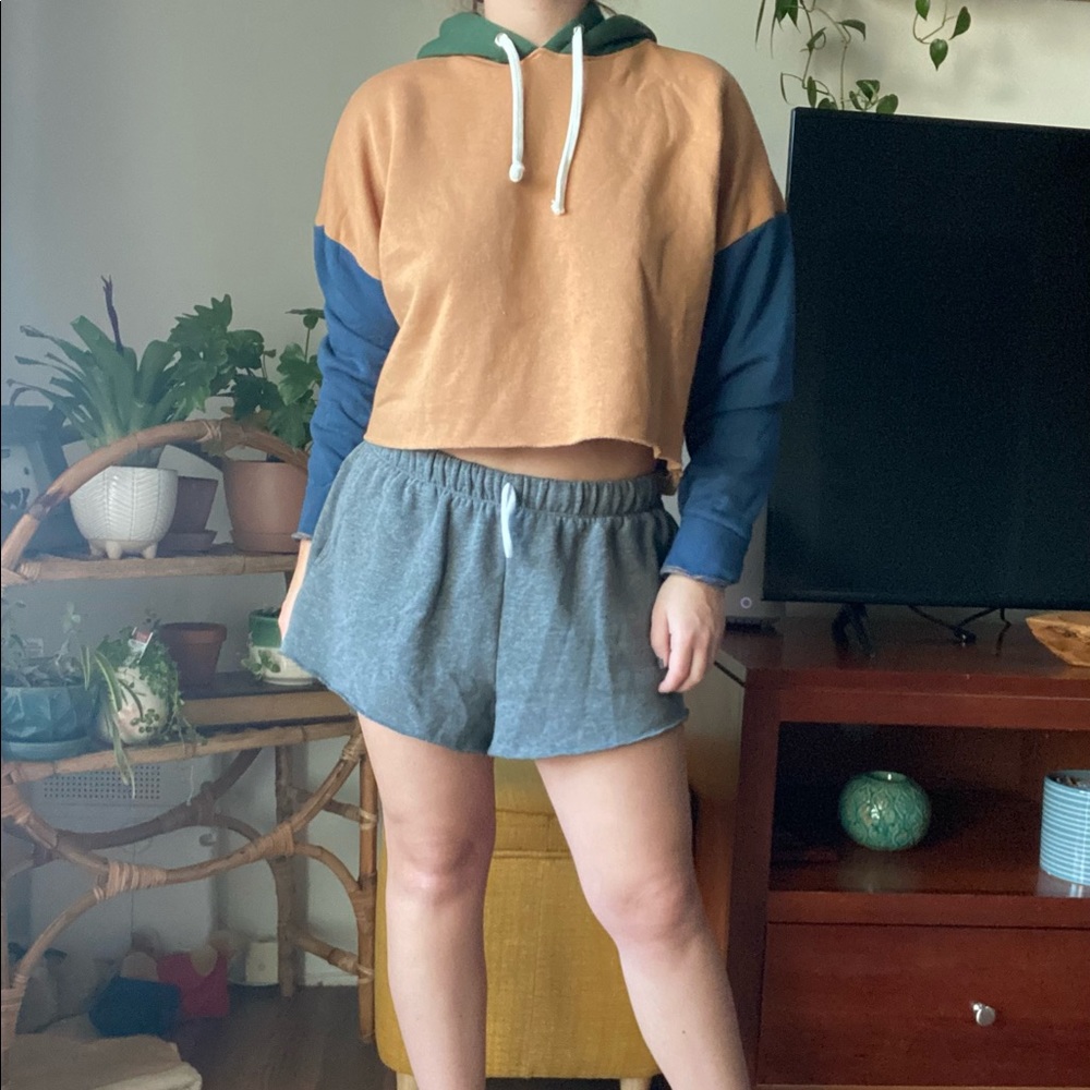 Forever 21 cropped color block sweatshirt